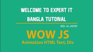 How to use WoW js (HTML Text, Div Animation)