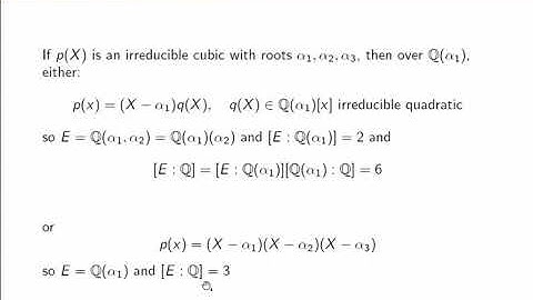 Splitting Fields of Cubics