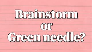 the new yannylaurel do you hear brainstorm or green needle?
