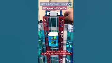 Going Down! Working elevator for my 5-storey office building modular MOC. #shorts #elevator #lego