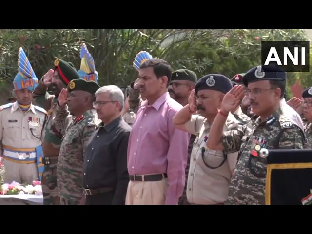 #WATCH | Imphal: Tribute paying ceremony for a CRPF Jawan who lost his life in Naranseina, Manipur