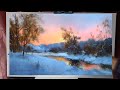 How to paint a Winter landscape. Oil Painting Step By Step