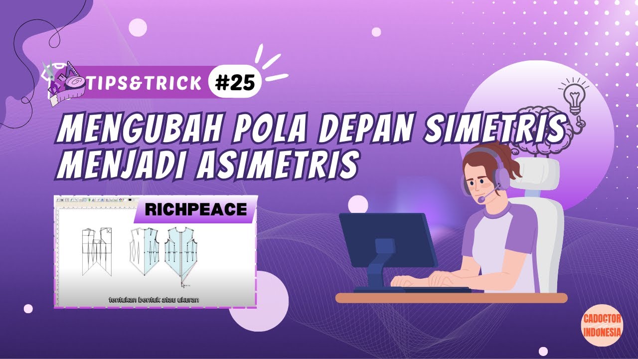 MENGUBAH POLA DEPAN SIMETRIS MENJADI ASIMETRIS #richpeace - YouTube