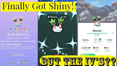 Finally Got ✨ SHINY ✨ BINACLE! But The IV