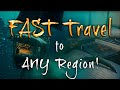 Fast travel to any region in sea of thieves