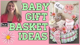 Baby Gift Basket Ideas |  Diaper Cake DIY |  New Wreath Winner! 🍋🌸
