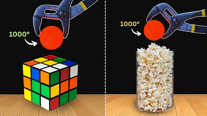 Experiment 1000°C Glowing Metal Ball vs Rubik’s Cube, Giant popcorn | Cool Science Experiment