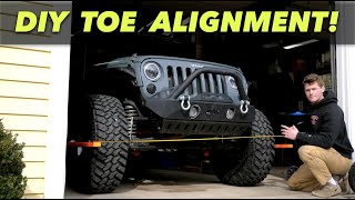 JEEP WRANGLER TOE ALIGNMENT // EASY ATHOME DIY