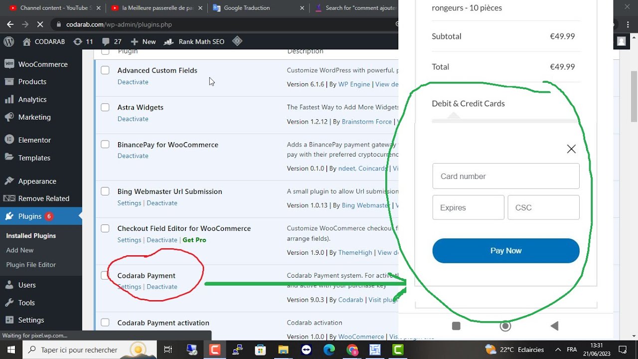 how to add a card payment method in WordPress? - YouTube