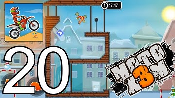 Moto X3M Bike Race Game – Gameplay Walkthrough Part 20 - Winter 3  (iOS, Android)