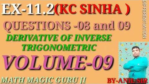 CLASS 12TH(MATH)| DERIVATIVE OF INVERSE TRIGONOMETRIC FUNCTIONS | (DIFFERENTIATION)