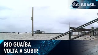 Nível do Rio Guaíba volta a subir e chega a 5,01 metros | SBT Brasil (13/05/24)