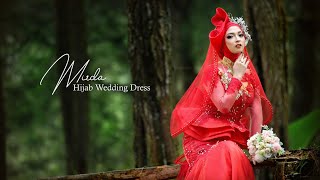 Cinematic Wedding Dress Hijab Merah