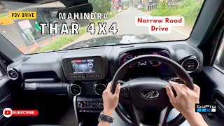MAHINDRA THAR 4x4 HardTop | POV Test Drive | Diesel Automatic | Narrow road | GoPro12 | Jonnxoo