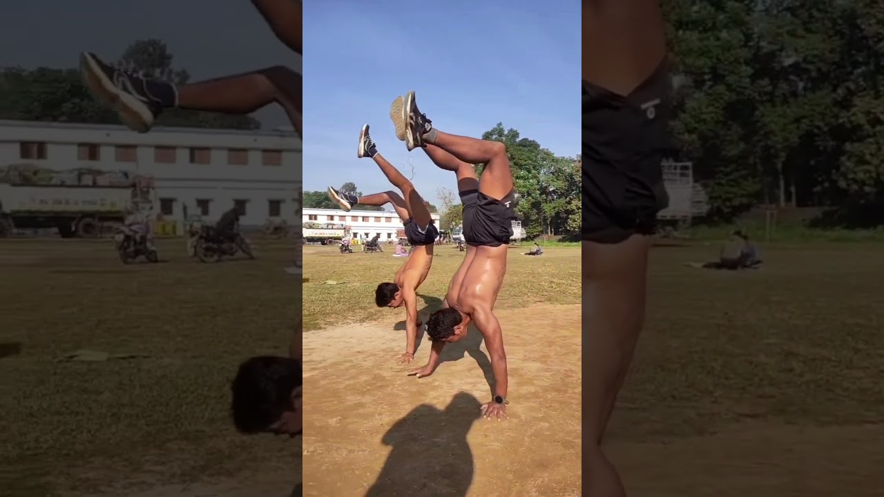 Army lover Hand walking