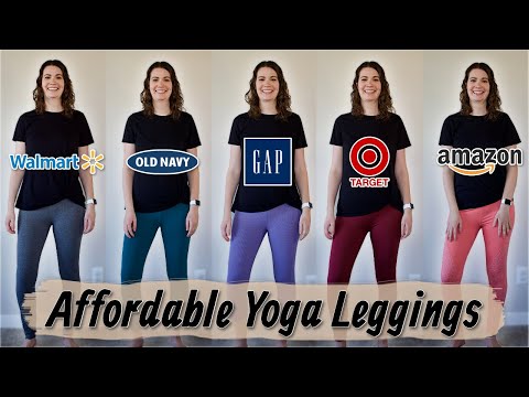 Trying out affordable yoga leggings from five different stores