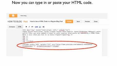 How to Embed a HTML code in a Blogger Post