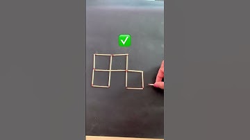 Mind games | move 3 sticks to make 4 squares
