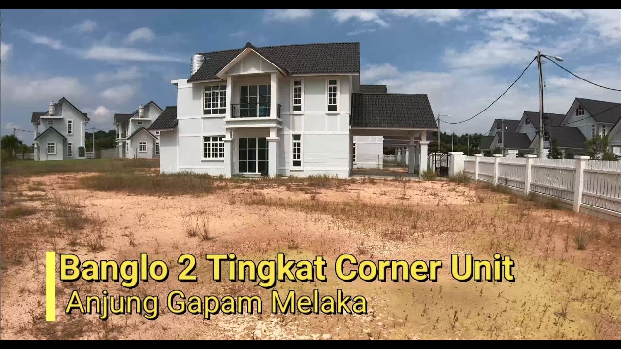 Banglo 2 tingkat corner unit anjung gapam ayer keroh melaka Untuk Dijual.