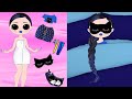 Paper Dolls - Dusk Part 3 - DIY LOL OMG Dusk Big Sister Home Outfit