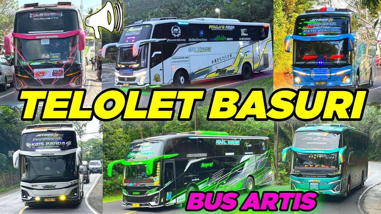 UNIK!! KOMPILASI TELOLET BASURI BUS ARTIS PAPAN ATAS 😎