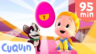 Ovos surpresa de Cuquin:  animais de fazenda e mais vídeos educativos 🐥 Desenhos animados para bebês