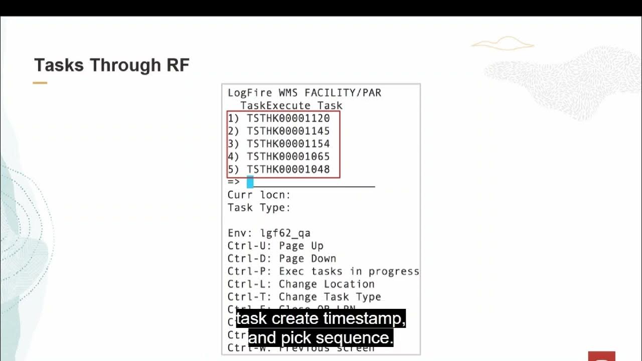 21 Manage Task | Outbound Overview | Oracle Warehouse Management system ...