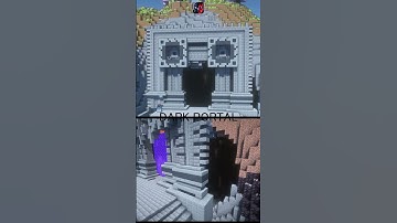 Minecraft: Dark Creeper Nether Portal Design  | Build Idea