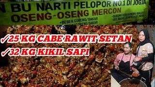 PEDAS GILA OSENG MERCON BU NARTI ISINYA CABE RAWIT SETAN SEMUA || KULINER JOGJA