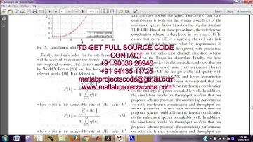 Matlab code for unlicensed spectrum fusion & interference coordination for LTE systems