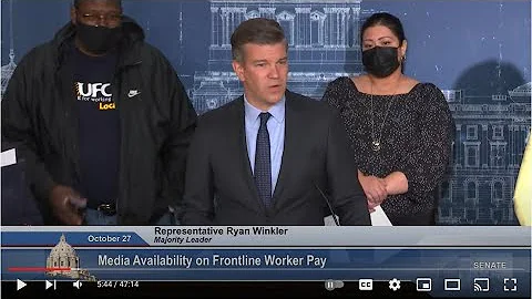 Members of the Frontline Worker Pay Working Group Address the Media