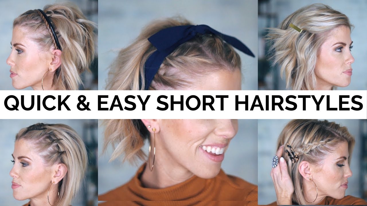 10 Easy Short Hairstyles - YouTube