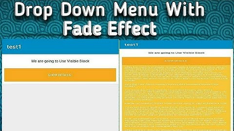 Make Drop-down Info Menu with decent Fade Effect in Android Application Using Sketchware