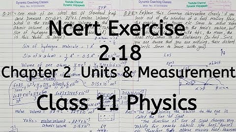 Ncert Exercise 1.16 | Chapter 1 | Units and Measurement | Class 11 Physics