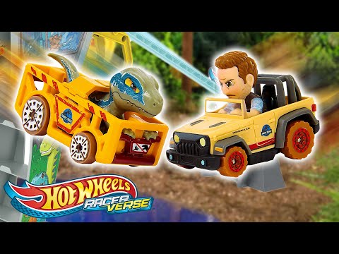 Jurassic World Dinosaur Escape! | Hot Wheels RacerVerse