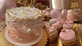 كيكة عيد ميلاد layer cakeبأبسط طريقة للمبتدئين #kenzacook