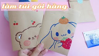 [Packing order]Cách làm TÚI GIẤY GÓI HÀNG đơn giản| Tự làm túi giấy gói quà, gói hàng| Diy paper Bag