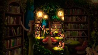 Inside The Secret Fairy Library 🌿📖 #animation #fairy #animatedstory