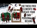 Make your own Personalized Christmas Designs (with these free graphics)