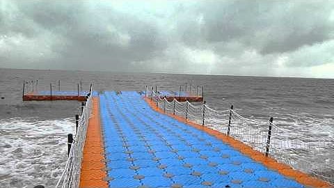 Magic-Float modular floating dock system at sea