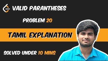Valid Parantheses | LeetCode Problem 20 | Python | Tamil Explanation
