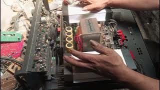 Got the power amplifier serviced, the components have been replaced, but the problem remains.