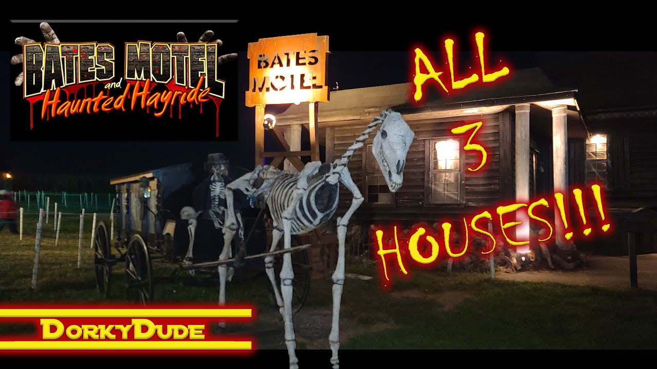 Complete Bates Motel and Haunted Hayride experience ALL 3 HOUSES