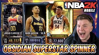 OBSIDIAN SUPERSTAR SPINNER PACK OPENING!! | NBA2K Mobile 23 S5 OBSIDIAN Pack Opening
