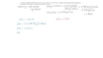 Freezing Point Depression and Boiling Point Elevation