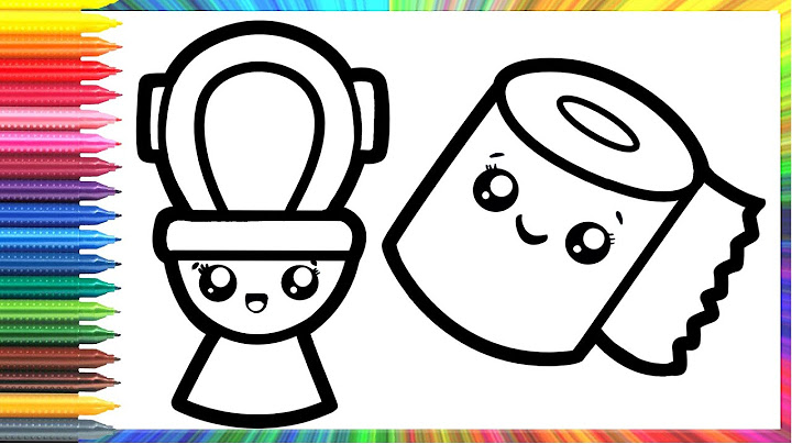 Dibuja y Colorea Un Inodoro Con Un Papel Higiénico Arcoiris/Draw A Toilet With A Rainbow Toilet Pape