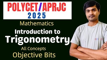 Polycet / APRJC 2025 I  Maths I Introduction to Trigonometry I Concepts + Bits I By Ramesh Sir