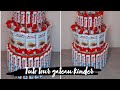 Gateau cadeau kinder avec du carton cremaillere  bapteme  anniversaire  diy  tuto