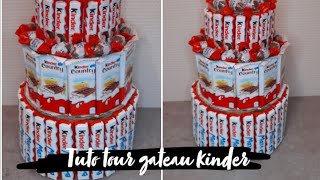 GATEAU CADEAU KINDER 🍫🍫(avec du carton) CREMAILLERE / BAPTEME / ANNIVERSAIRE / DIY / TUTO