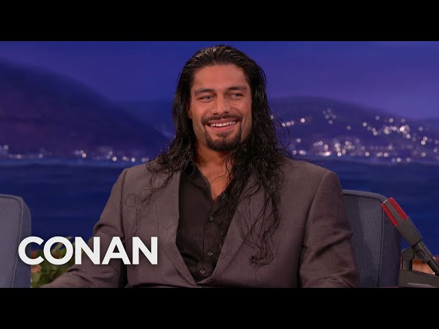 Roman Reigns’ Incredible Hair | CONAN on TBS class=